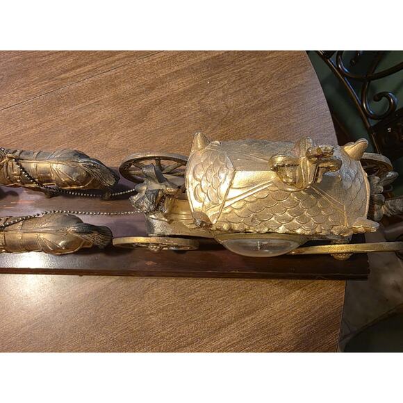 Vintage Antique United Clock Corp. Stagecoach Clock - Picture 4 of 10